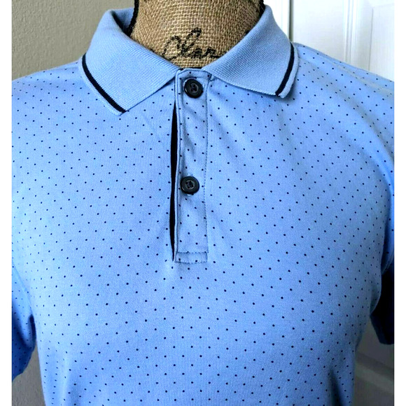 Banana Republic Polo Dress Blue Polka Dot - Picture 2 of 7